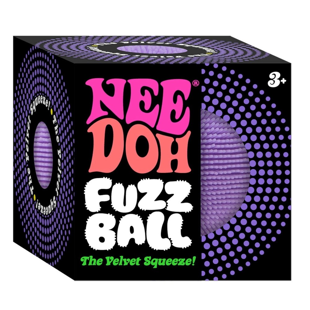 LOT OF 4 NeeDoh FUZZ BALL Velvet Squeeze Fuzzballs Squishy Squishy Fuzzy Viral - Picture 5 of 6